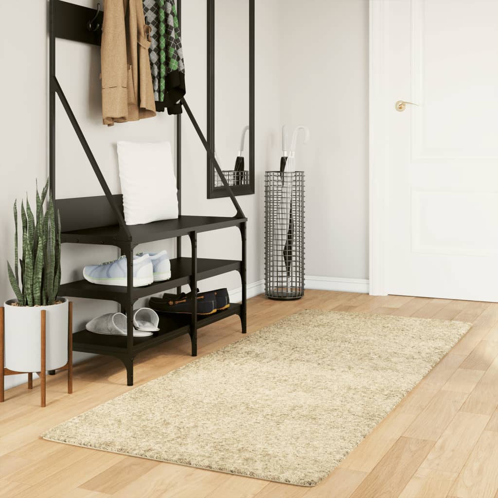 Maison exclusive - alfombra peluda de pelo largo moderna pamplona dorado 80x200 cm