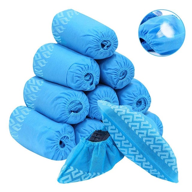 AUTRUCKER Lot de 100 couvre-chaussures jetables extra-larges (50 paires), antidérapants, résistants, pour usage intérieur