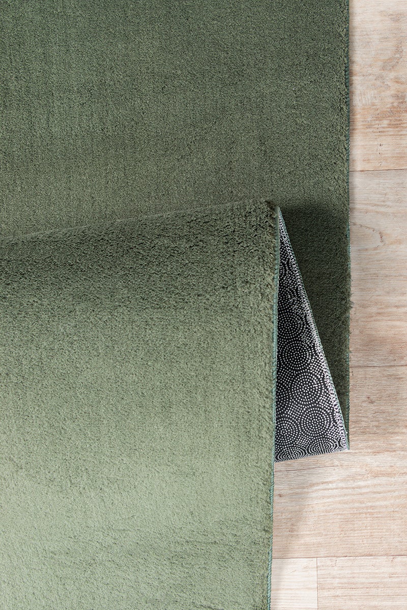 the carpet Relax tapis moelleux à poils courts, dessous antidérapant, lavable à 30 degrés, super soft, aspect fourrure, Forêt, 120 cm - 5