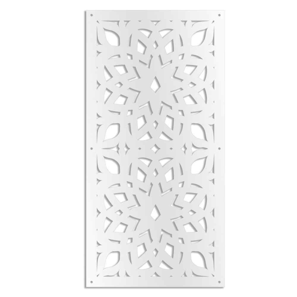 BOLERO - Panel perforowany z PVC - Parasol przeciwsłoneczny - Rozmiar 47x94 cm - Grubość 1 cm - Kolor BIAŁY