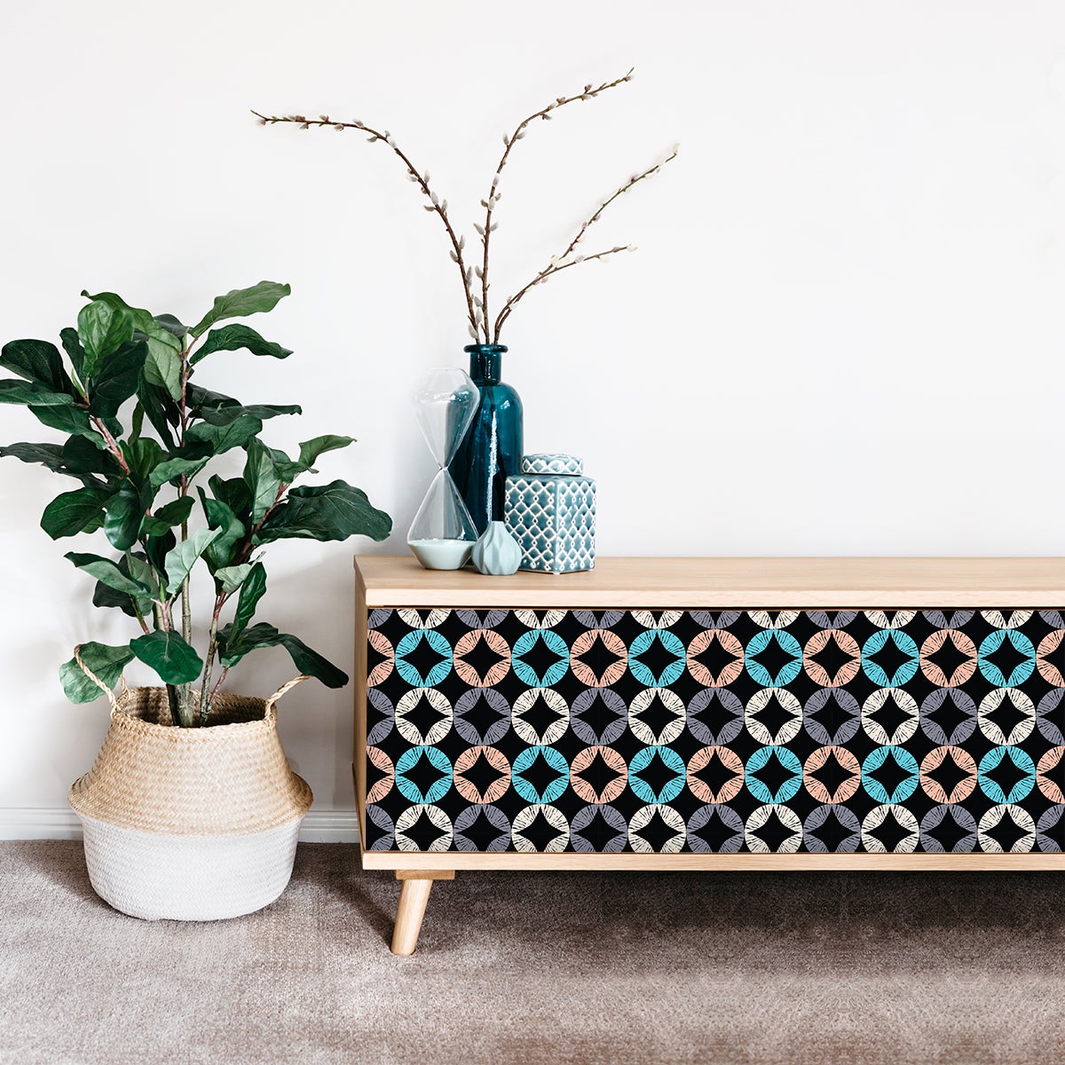 Vinilo muebles escandinavos jospek - adhesivo de pared - revestimiento sticker mural decorativo - 60x90cm - 3