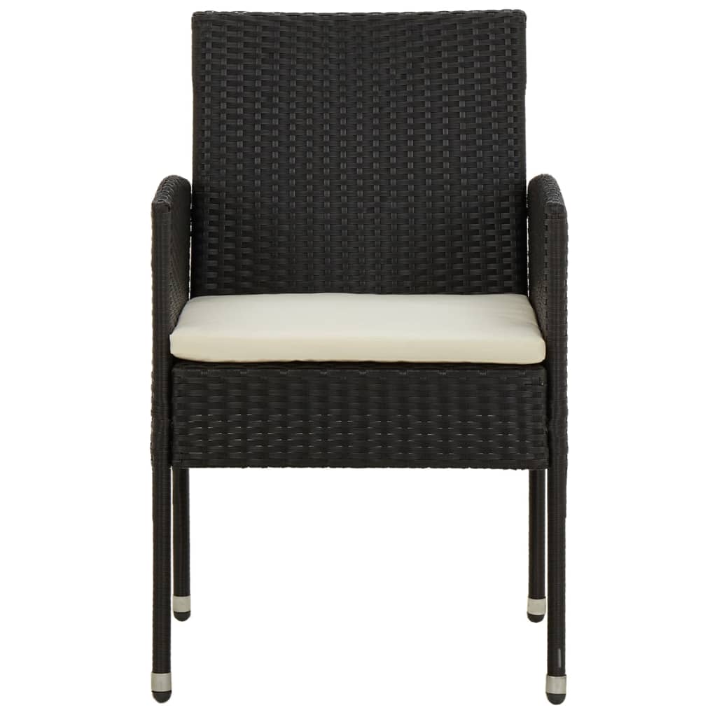 Maison Exclusive - Set da Pranzo per Esterni 7 pz in Polyrattan Nero - 5