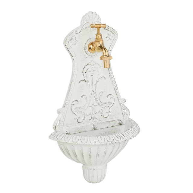 Fontaine de Jardin avec Robinet en Aluminium – Aluminium – 16 x 30 x 85 cm