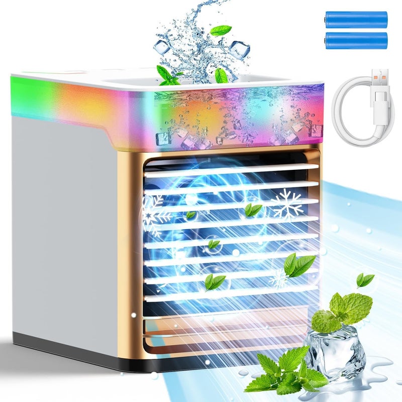 Przenośny wentylator bezłopatkowy, chłodziarka, bezprzewodowy wentylator chłodzący, do użytku na kempingu, na zewnątrz, w salonie