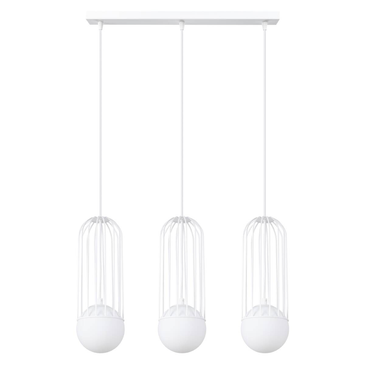 Lampa wisząca Brina biała 3xG9x8W wym: 115 x 12 x 12 cm metal Sollux Lighting