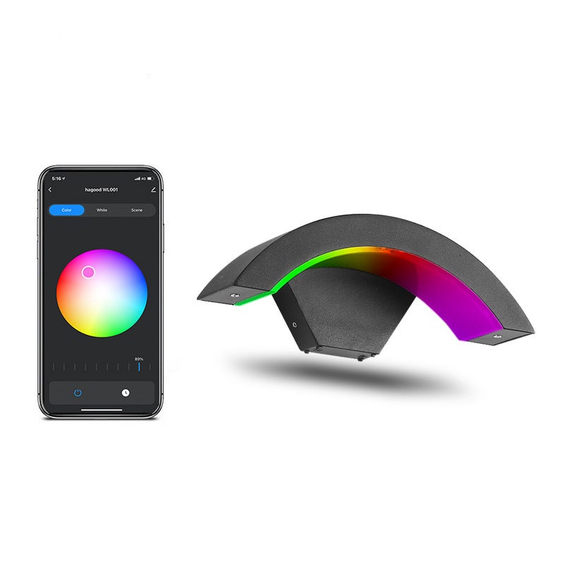 Inteligentne, ściemnialne światło LED 9W RGB ze zmianą koloru, proste i spersonalizowane oświetlenie na balkon