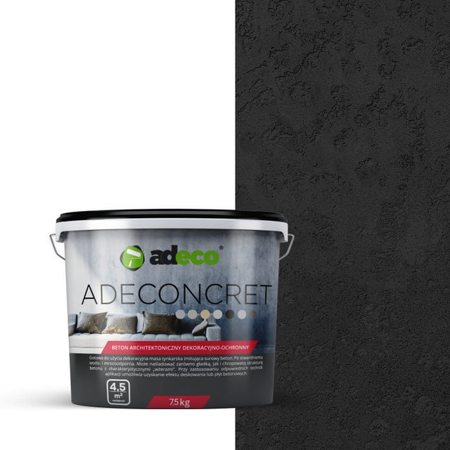 Beton architektoniczny Adeconcret 7,5 kg do max 4,5 m² kolor Black czarny