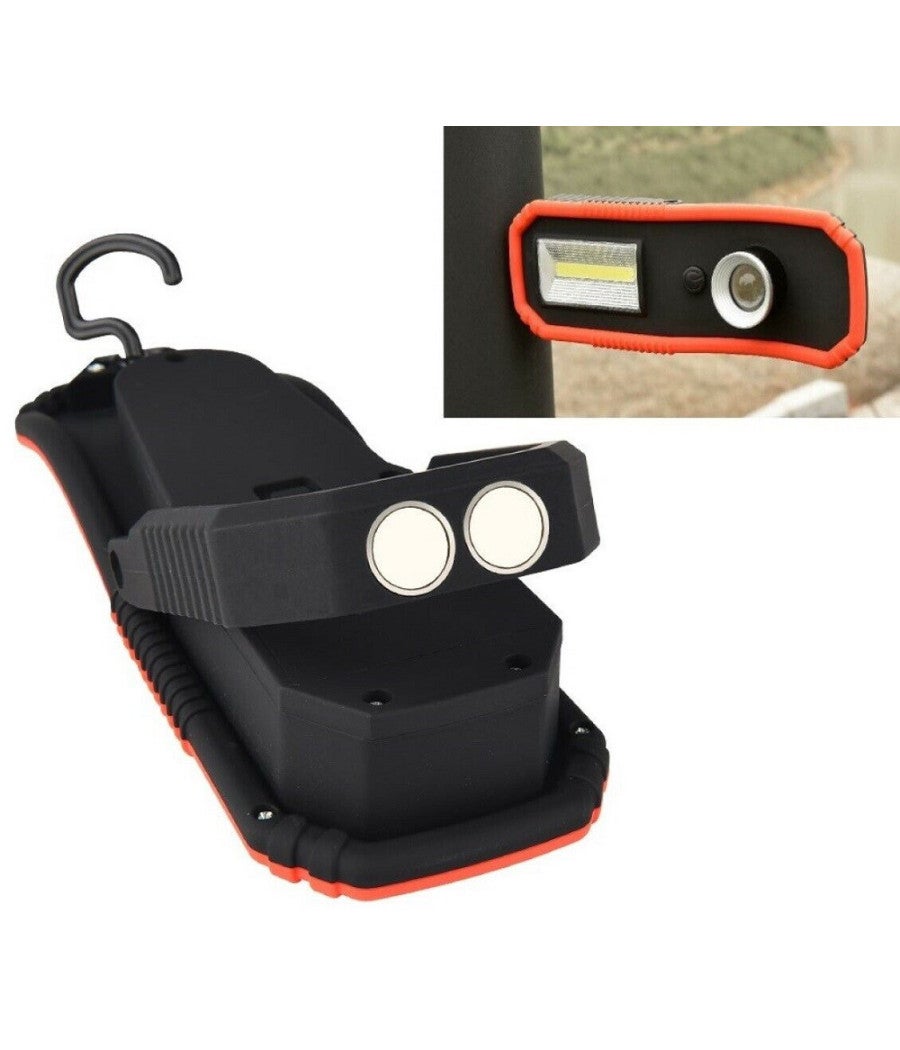Posing Lampada da Palestra Magnetica 7 ingranaggi Dimmerabili Lampada da Palestra Portatile da Posare con Gancio Appendente, Lampada da Lavoro Pieghevole 180 Gradi Luce di Posa Resistente