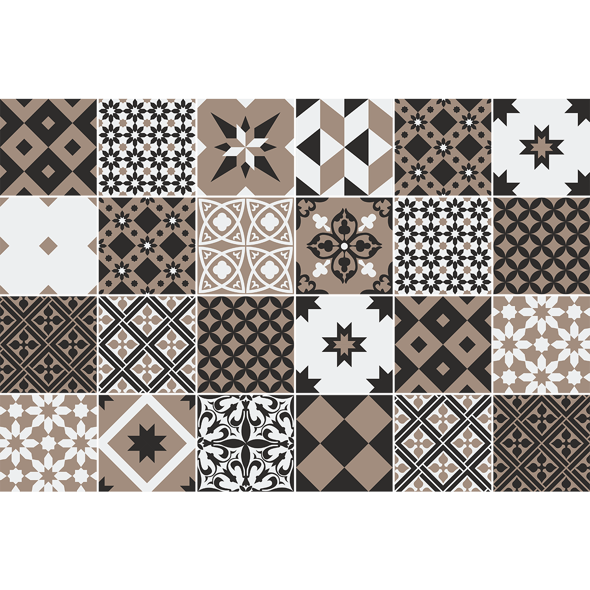 24 adesivi piastrelle di cemento mobili carolinio - Sticker adesivo - adesivi murali - 24stickers10x10cm - 2
