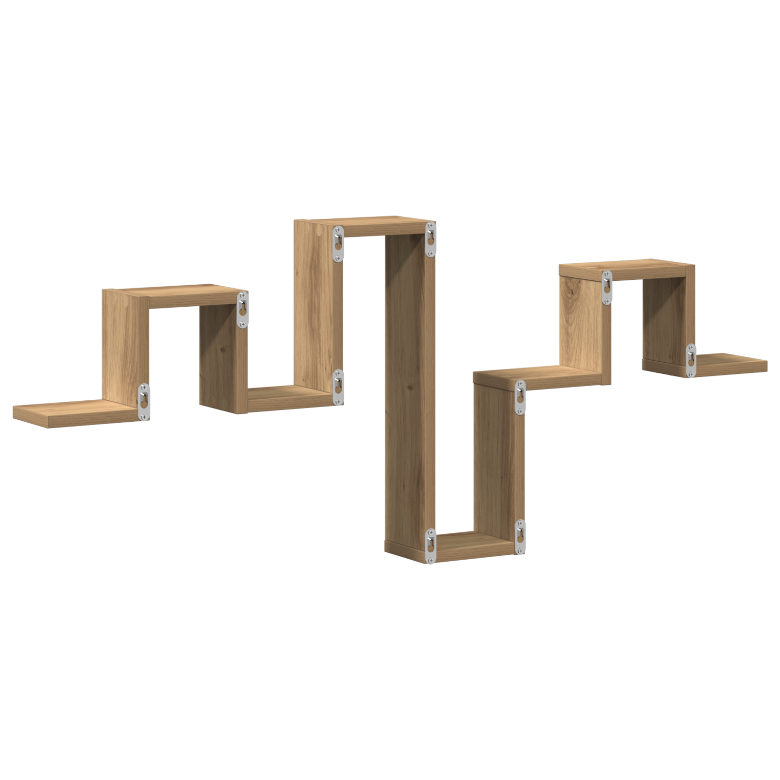Étagère murale | Étagère flottante en chêne artisan de 104,5x10x43 cm en bois d'ingénierie CFW43412 - 5