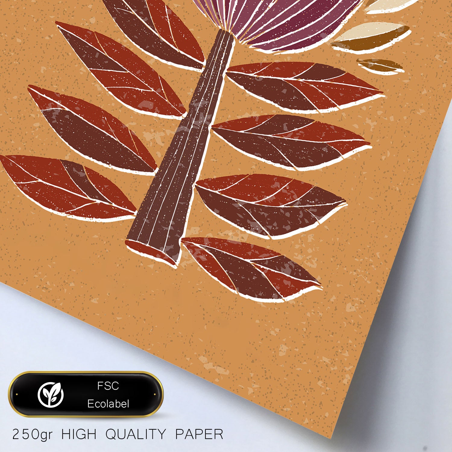 Nacnic Ensemble 6 Impressions De Fleuron Dans De Style Ethnique Cadre Décoratifs Pour Votre Chambre Maison Impression A4 A3 Avec Des Cadre Blanc - 3