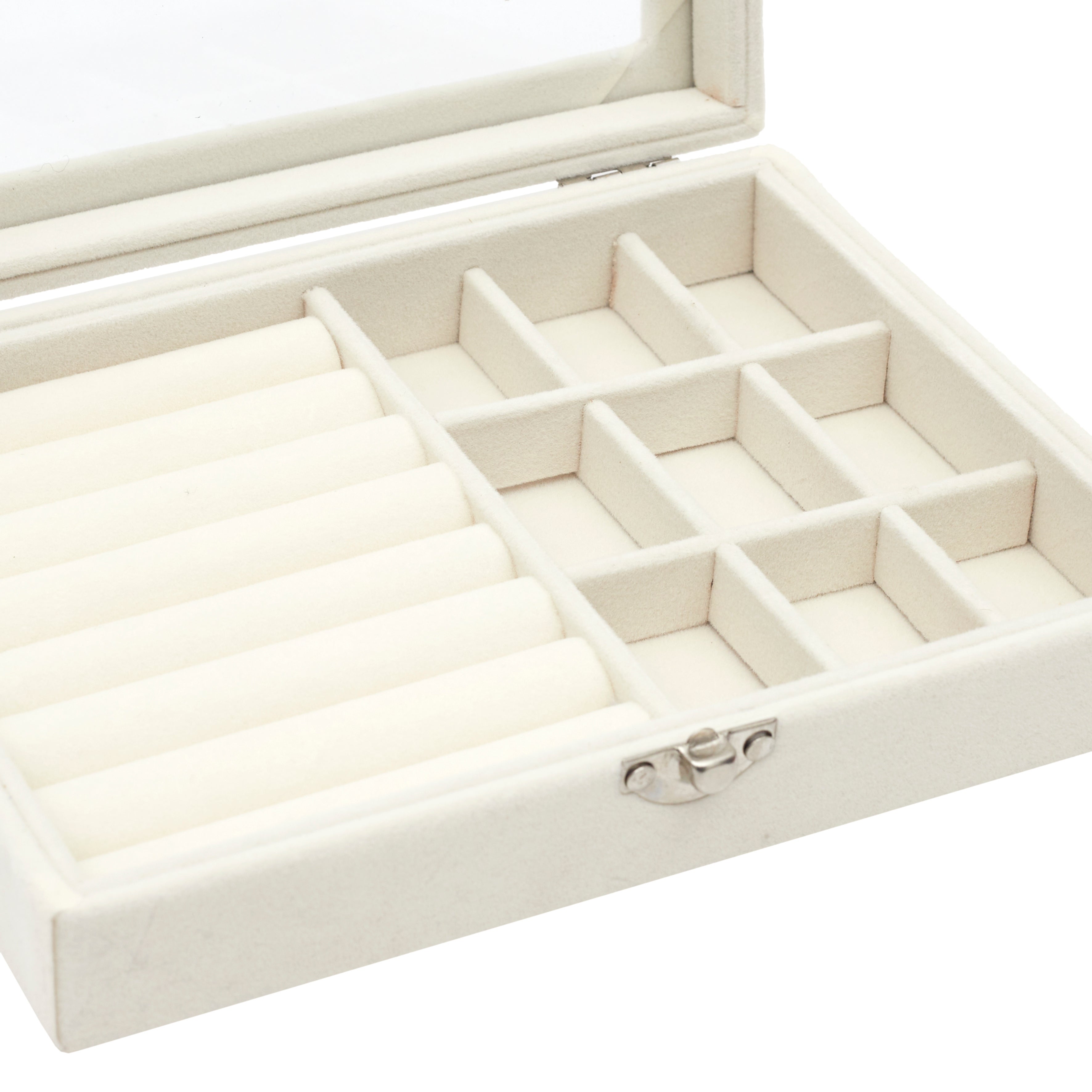 Boite à Bijoux - Home Deco Factory - Feutrine - Blanche - 4