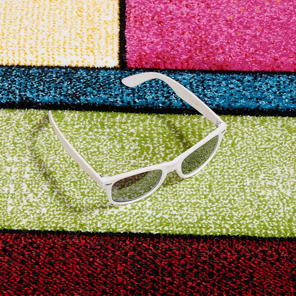 tapis grand salon 160x230 tissé multicolore rectangle motif géométrique LYN8 GEOME - 3