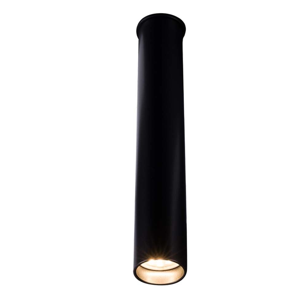 Reflektor sufitowy spot natynkowy Yabu okrągły czarny 1xGU10x4W wym: 25,5 x 4 x 4 cm metal Shilo