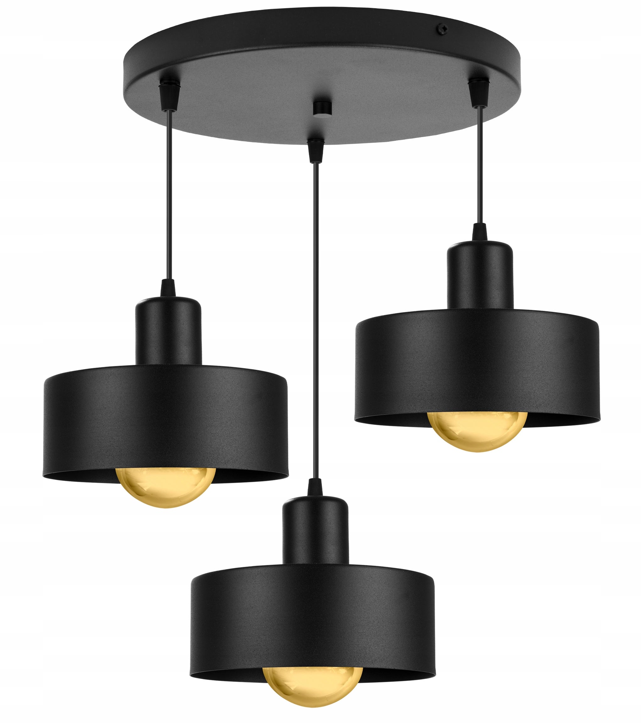 Lampa sufitowa wisząca Barcelona boho 3xE27 abażur walec czarny Light Home LH