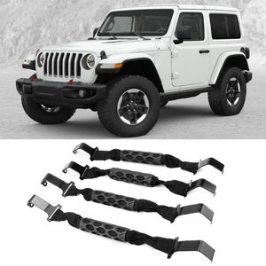 4 Poignées De Porte En Paracorde Pour Jeep Wrangler JL 4 Portes/Gladiator JT 2024 - Rouge