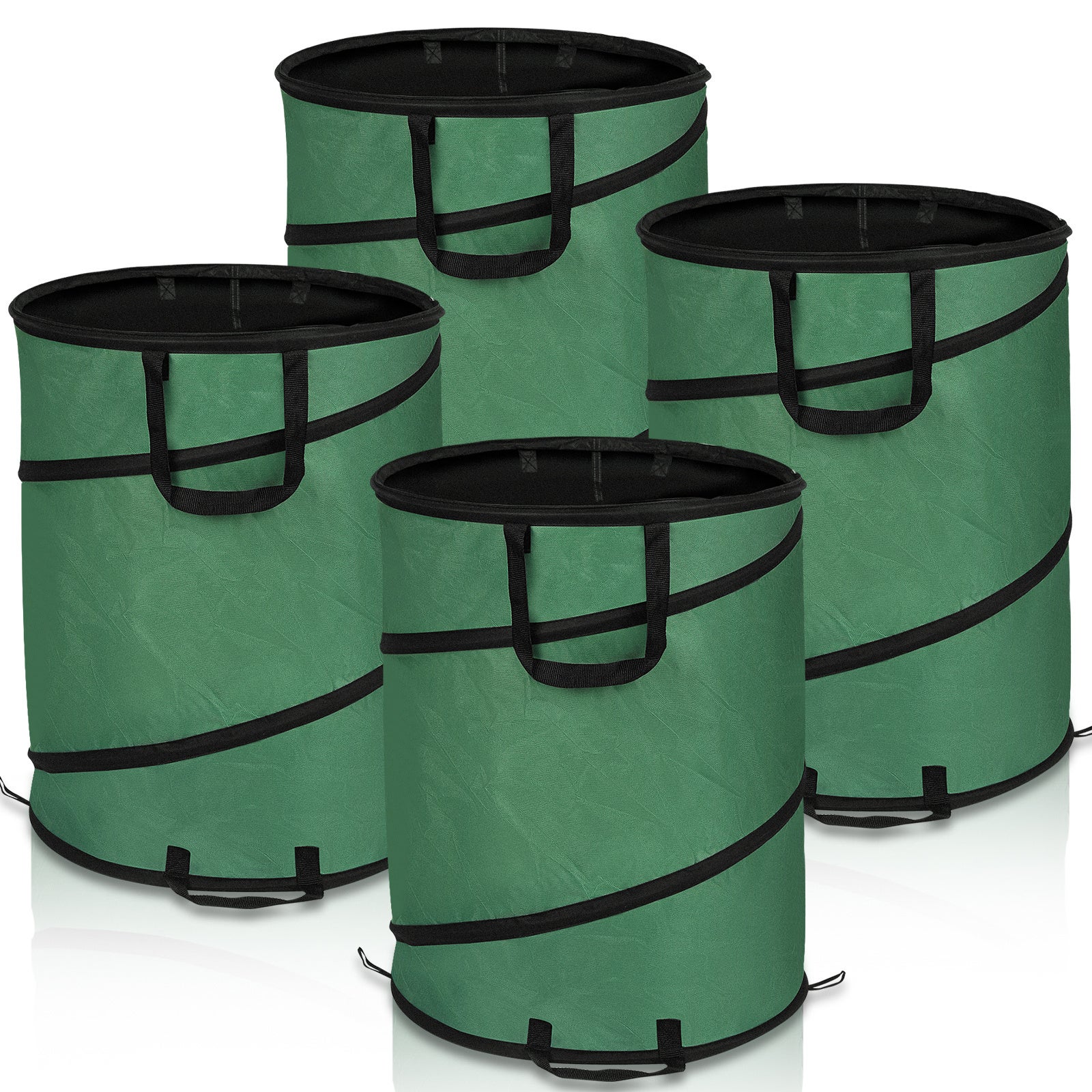 4X Worek ogrodowy Pop Up Worek na liście ogrodowe Worek na odpady ogrodowe z uchwytami 170L