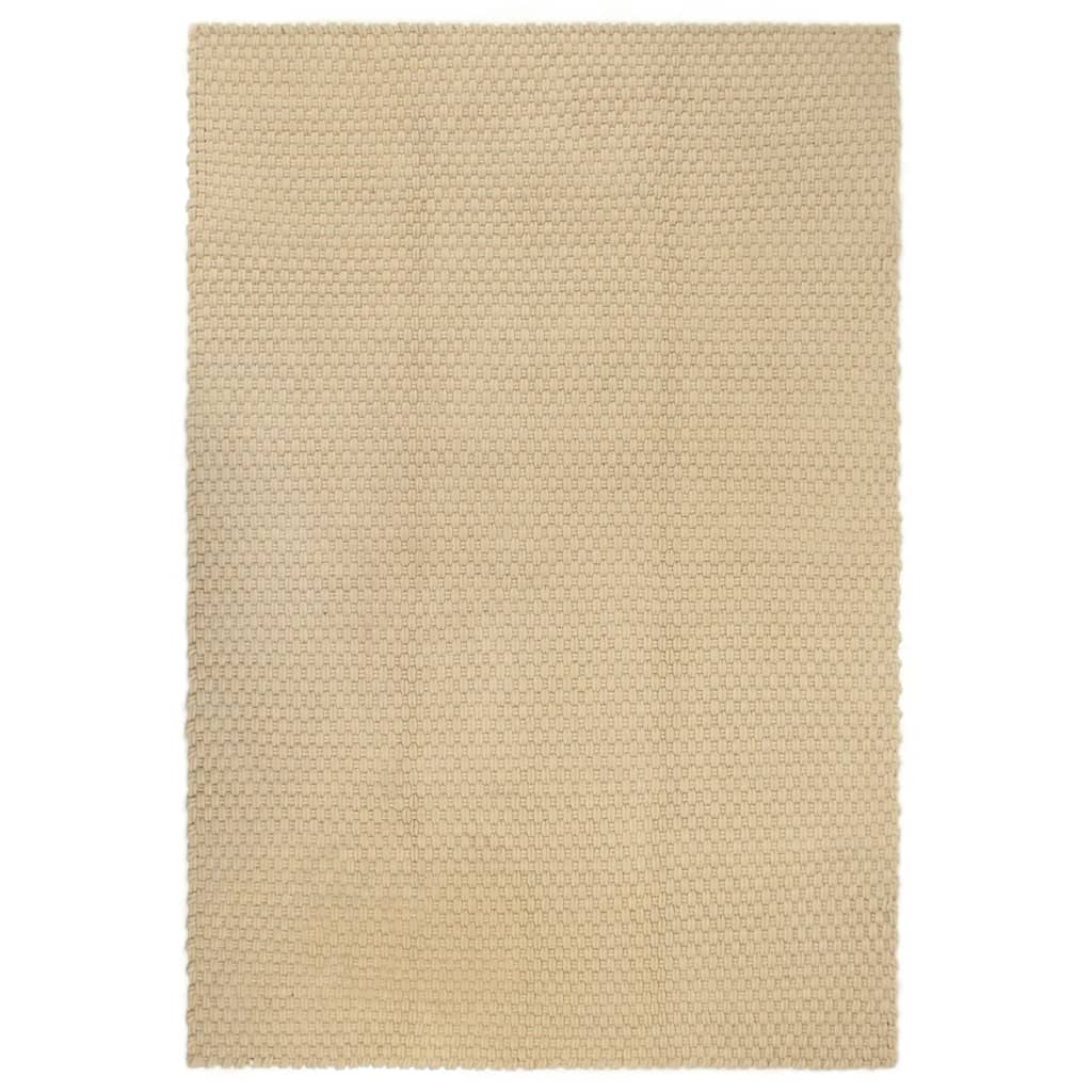 Dywan prostokątny, naturalny, 160x230 cm, bawełna vidaXL