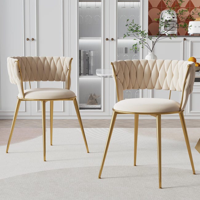 Set Di 2 Sedie Girevoli Moderne Con Braccioli In Legno: Imbottite, Struttura Metallica, Per Sala Da Pranzo E Cucina