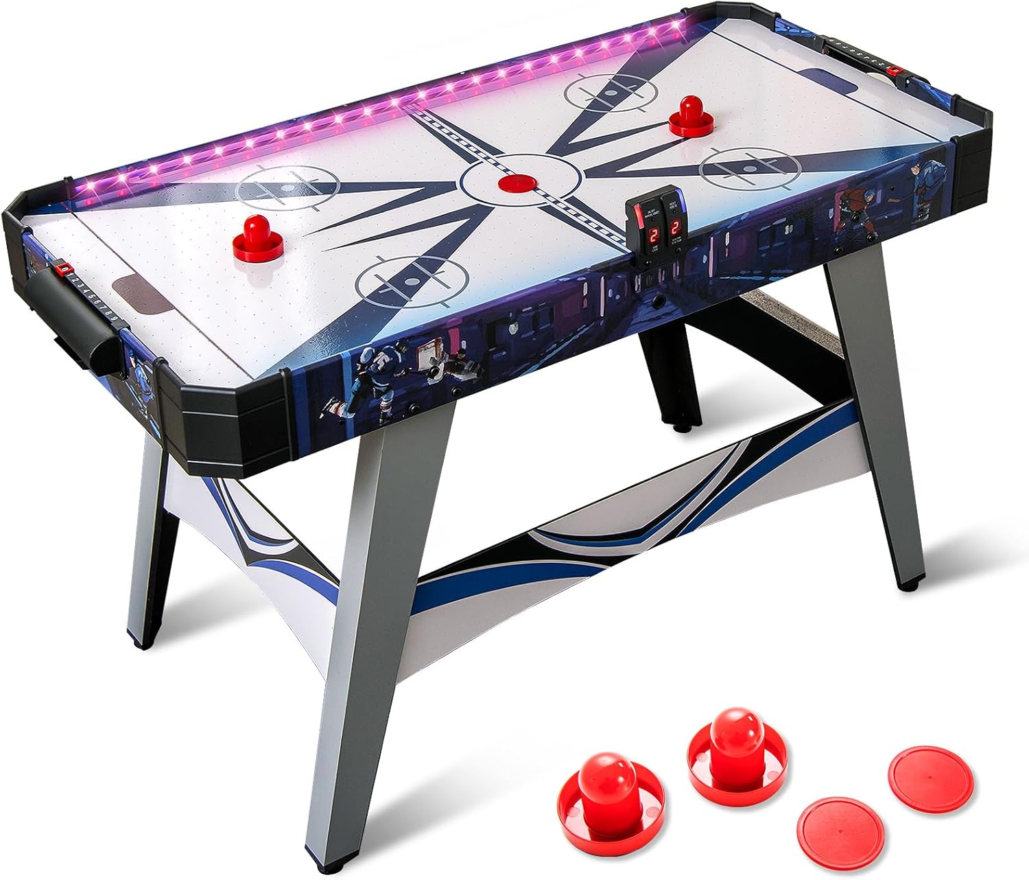 Table de hockey pneumatique , table de hockey d'intérieur de 226 cm pour enfants et Table de hockey pneumatique , table de hockey d'intérieur de 226 cm pour enfants et