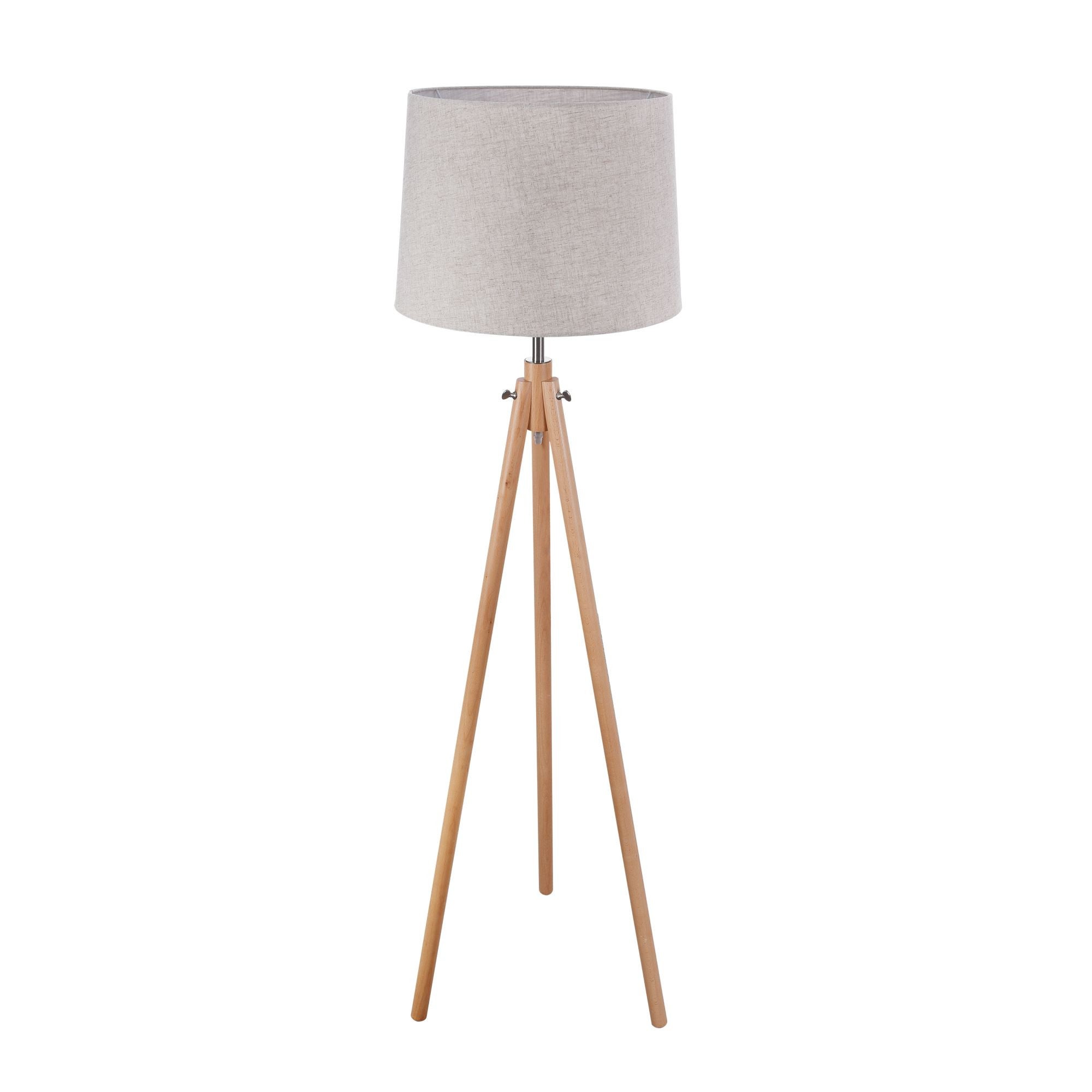 Lampa podłogowa stojąca Calvin brązowo-beżowa 1xE27x60W wym: 161,5 x 51 x 51 cm tkanina Maytoni