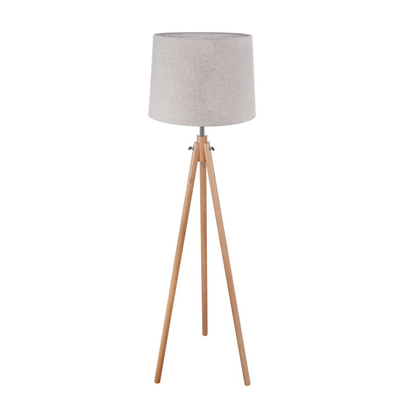 Lampa podłogowa stojąca Calvin brązowo-beżowa 1xE27x60W wym: 161,5 x 51 x 51 cm tkanina Maytoni