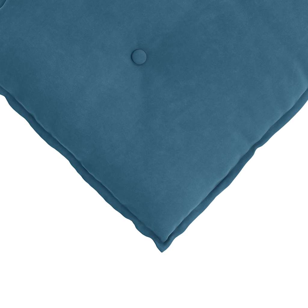 Coussin de Dos Bleu 80 x 50 cm Tissu en velours côtelé vidaXL - 7