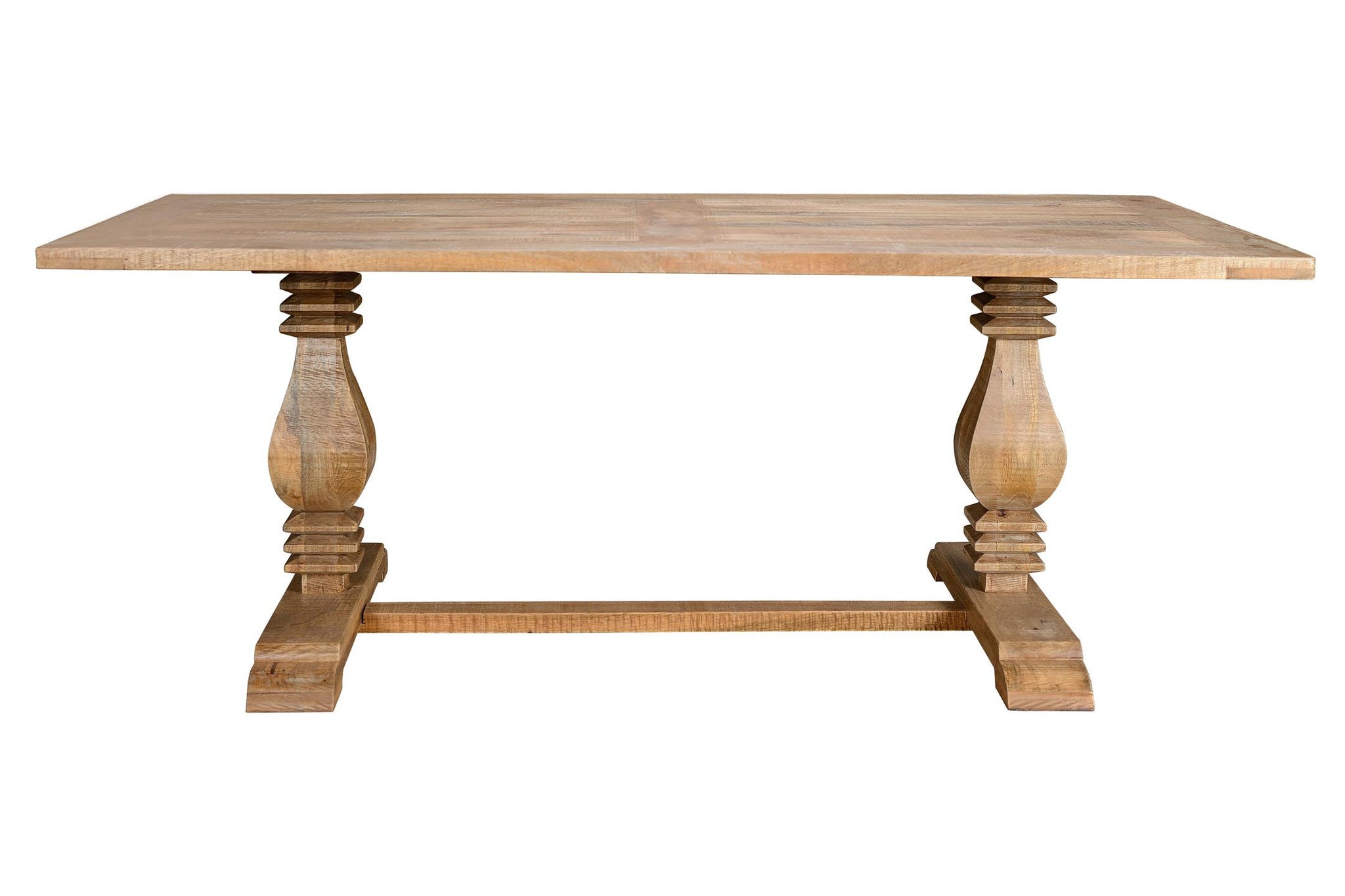Stoły jadalne z drewna mango 200 cm w stylu rustykalnym kolonialnym - 77x200x100 GYC