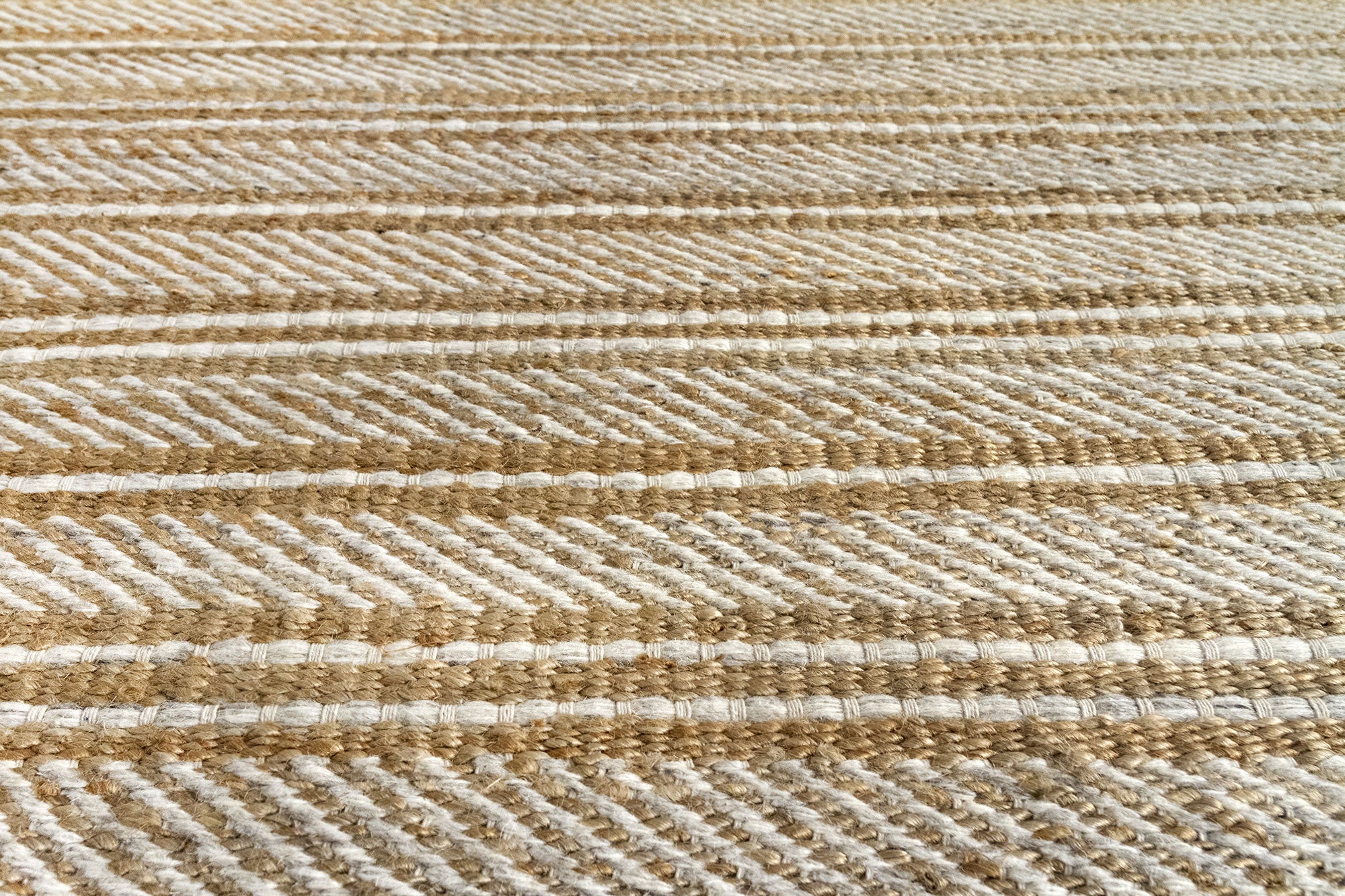 Hamid - OLIVIA BIANCO 150x80cm - Tappeto decorativo in juta per camera da letto, ingresso, piedi del letto - 2