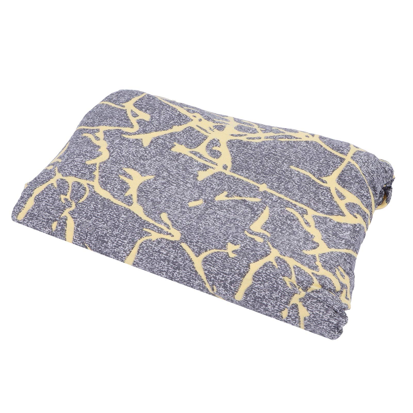 Housse de canapé en fibre de polyester hautement élastique, protection de canapé grise (quatre personnes) - 7