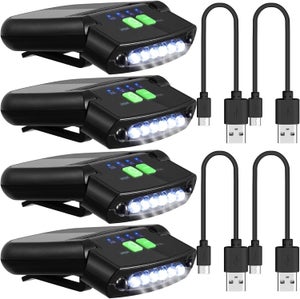 Lot De 2 Lampes LED Clignotantes Rechargeables USB – Clip Magnétique 3 Modes (fixe, Clignotant, Rapide) – Étanche – Pour Running, Randonnée, Sac à Dos, Veste – Sécurité Enfants Et Adultes