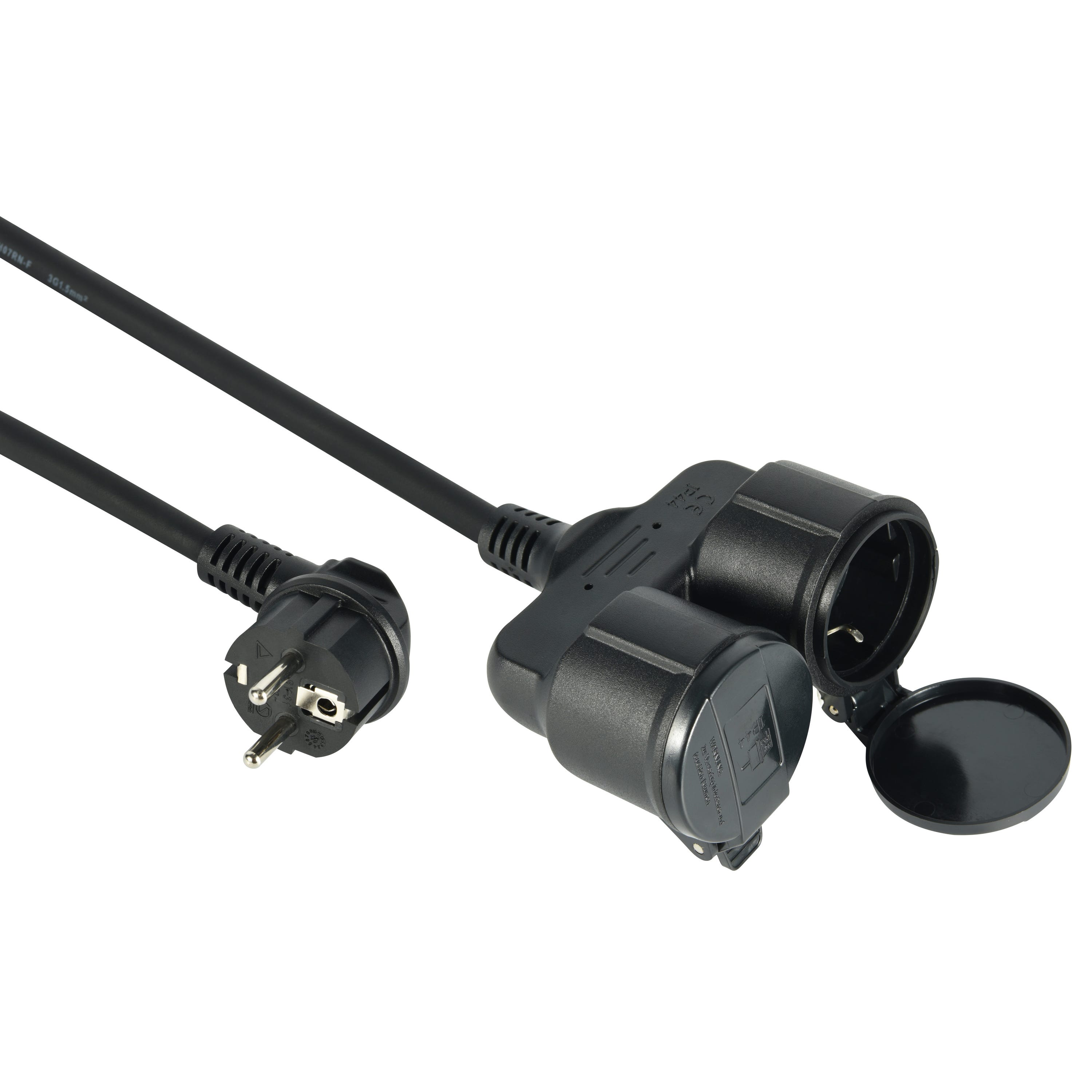 ENECEN Cavo in gomma, 230 V/16 A, H07RN-F, 3 x 2,5 mm², 10 m, colore: Nero ENECEN Cavo in gomma, 230 V/16 A, H07RN-F, 3 x 2,5 mm², 10 m, colore: Nero