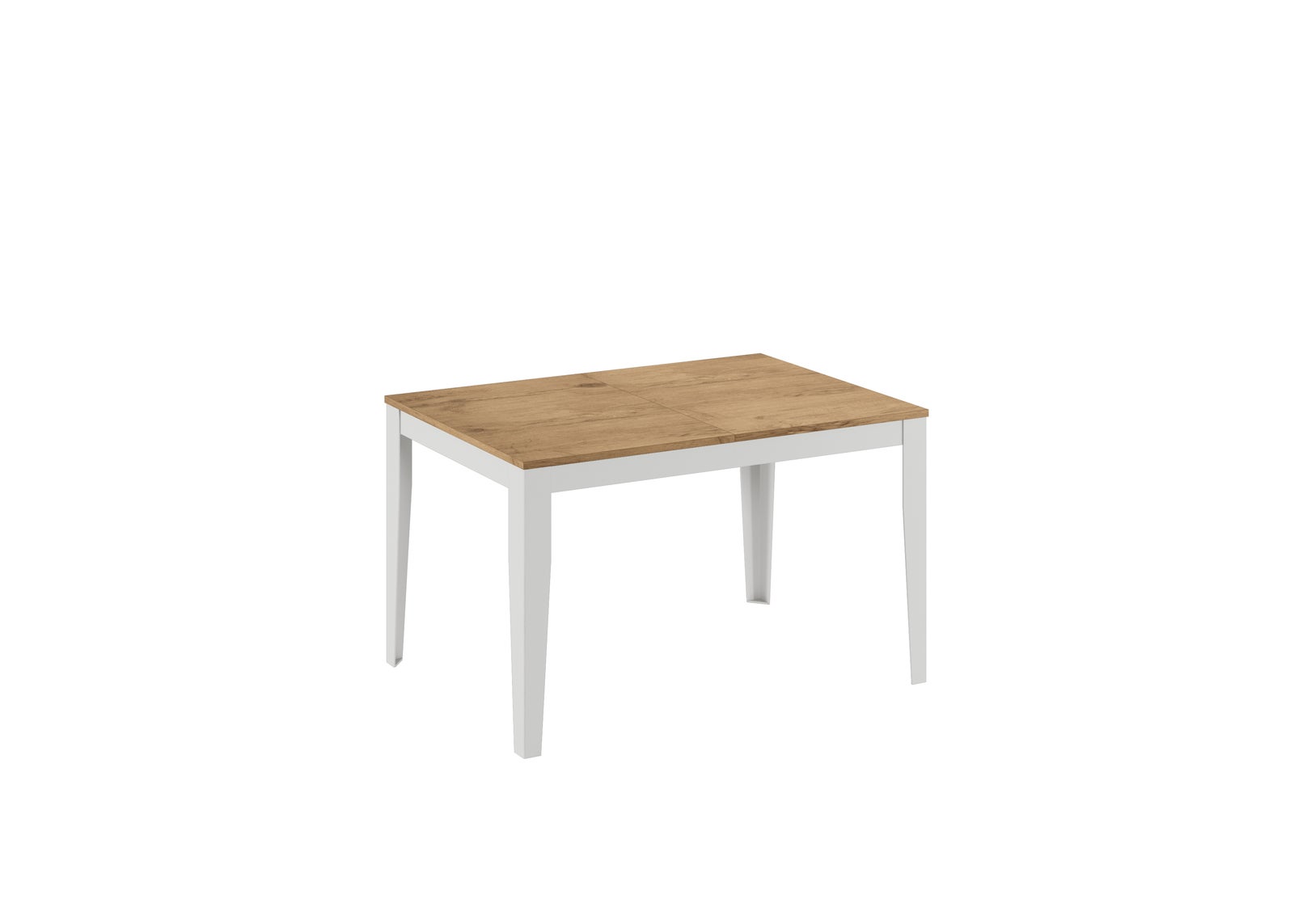 Duży - Stół rozkładany (130/290 x 80 cm) z białej melaminy