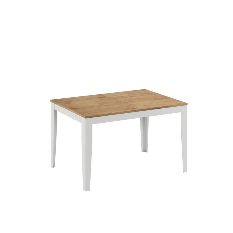 Duży - Stół rozkładany (130/290 x 80 cm) z białej melaminy