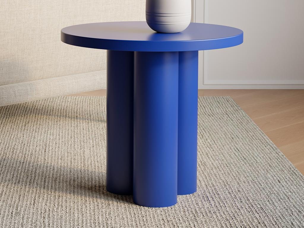 Table d'appoint en métal - Bleu - TANIYA | Leroy Merlin