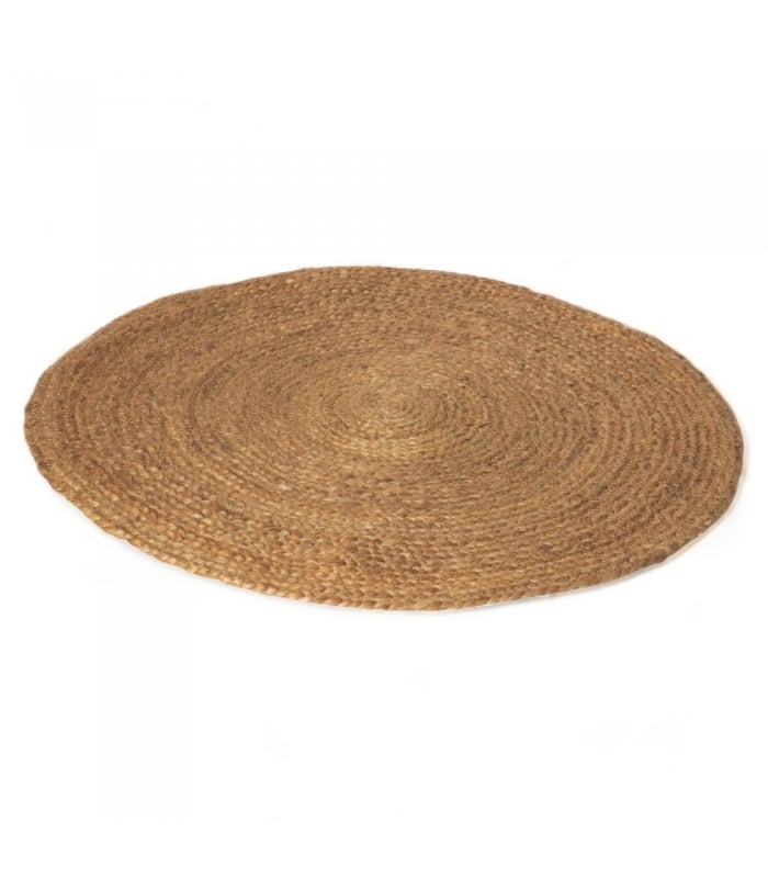 Tapis Rond en Jute Naturel, 120 cm, Dylrev - 4