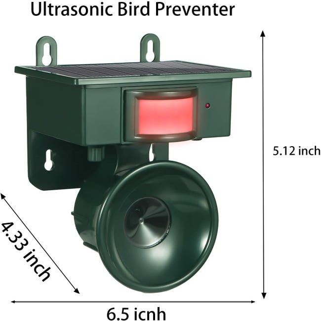 Repellente A Ultrasuoni Per Esterni - Deterrente Per Volpi, Gatti E Cani - Alimentato A Energia Solare E USB