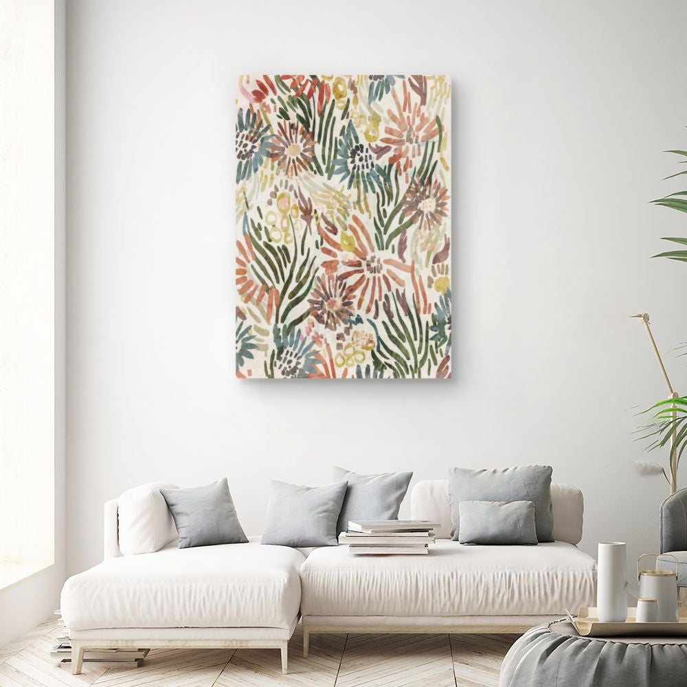 Toile Fleurs abstraites / 100x140cm / Fabriqué en France / DADA ART - 2