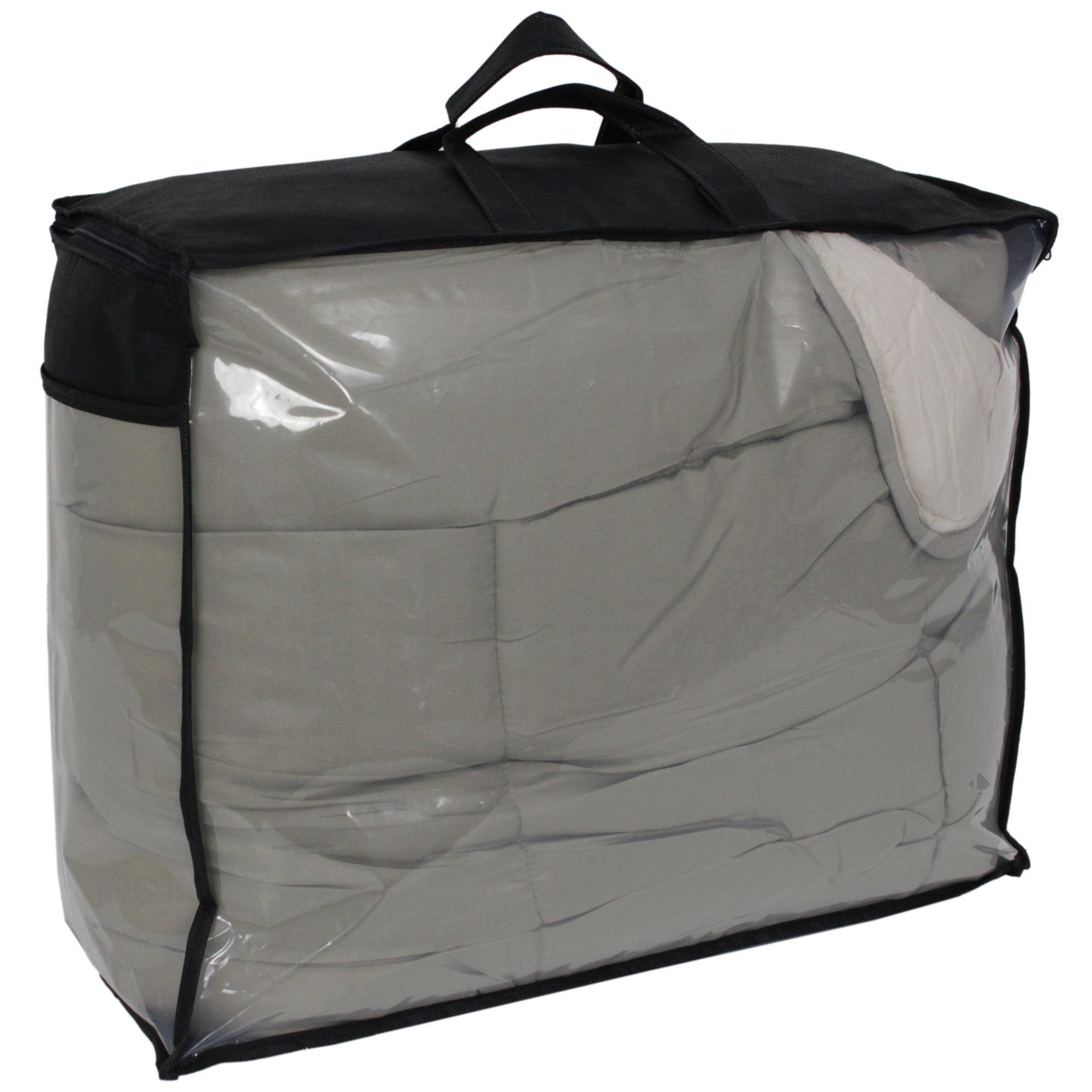 Couette hiver 200x200 cm COCOON BICOLORE Taupe/Lin garnissage fibre polyester 400 g/m2 - 5