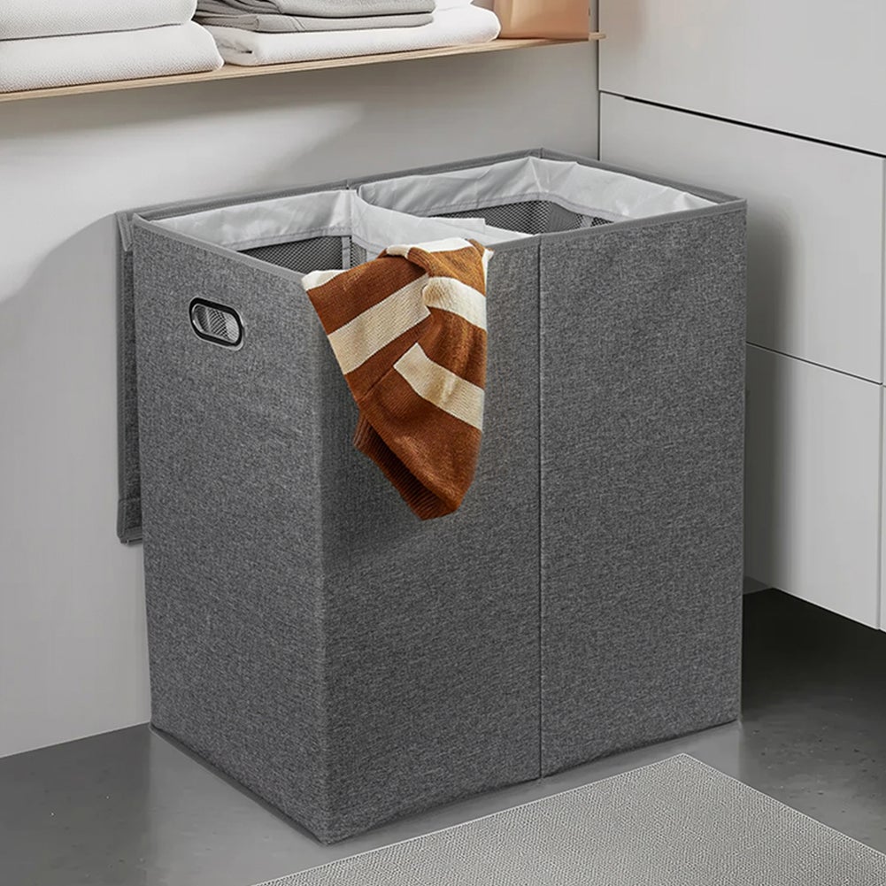 Portabiancheria con coperchio bianca 45 Lt in plastica traforata
