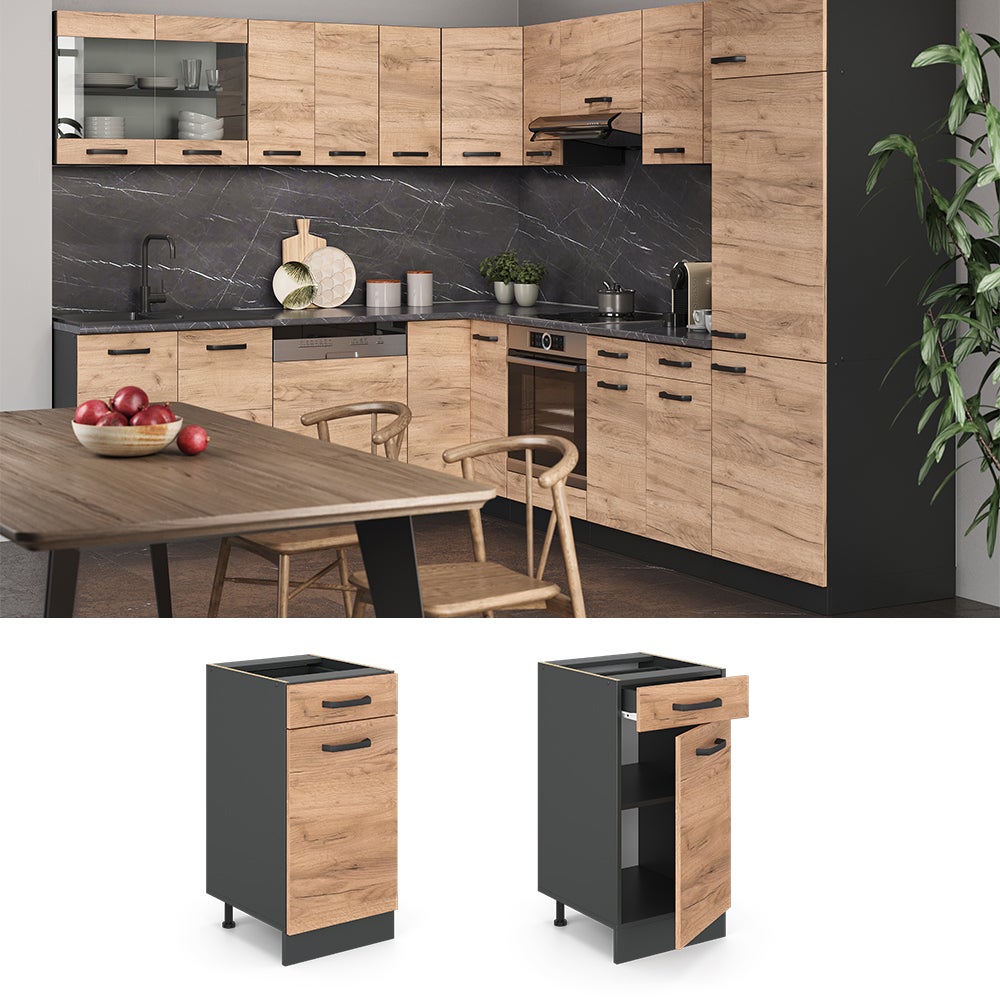 Vicco Meuble cuisine R-Line, Chêne de force doré, 40cm sans PT - 2