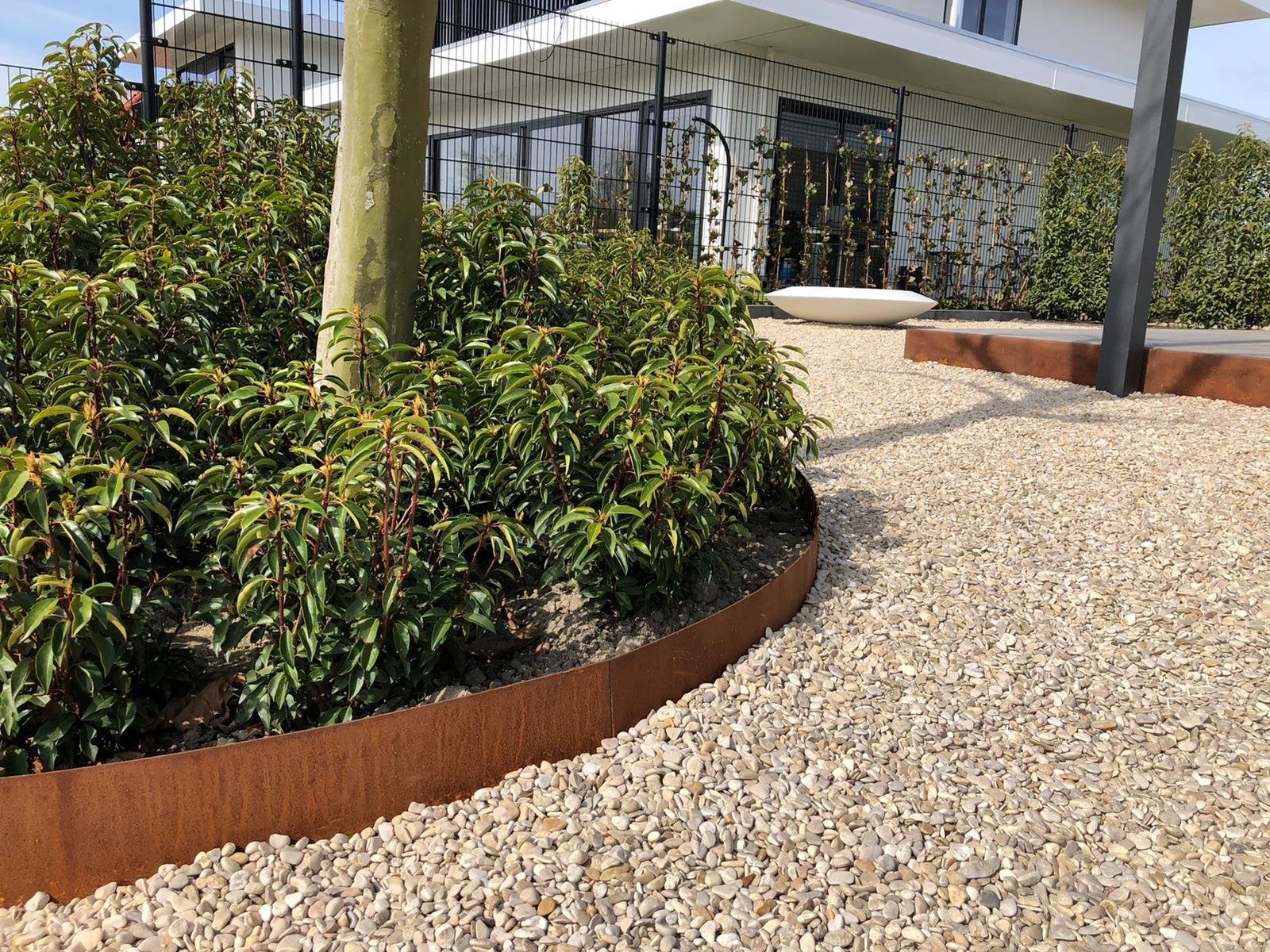 Wovar Acier corten bordures de jardin en acier corten 40 x 106 cm Flexible - 5 Pièces - 4