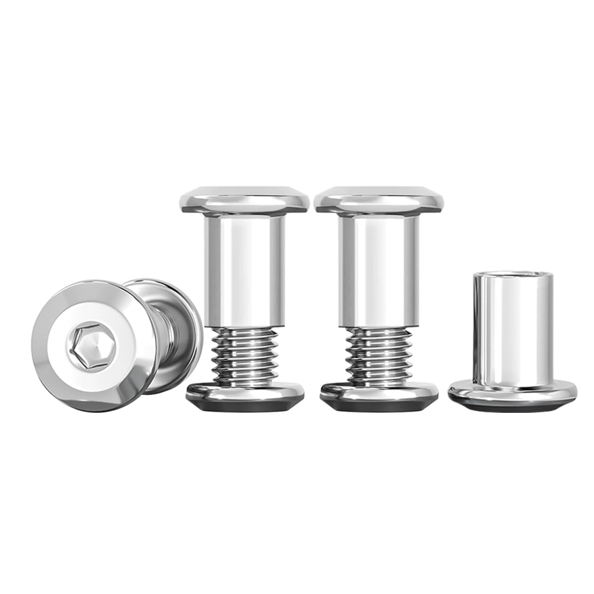 Lot 4 Vis De Réglage M5 – Dérailleur Avant/Arrière, Freins à Disque – Acier Inoxydable Et Plastique