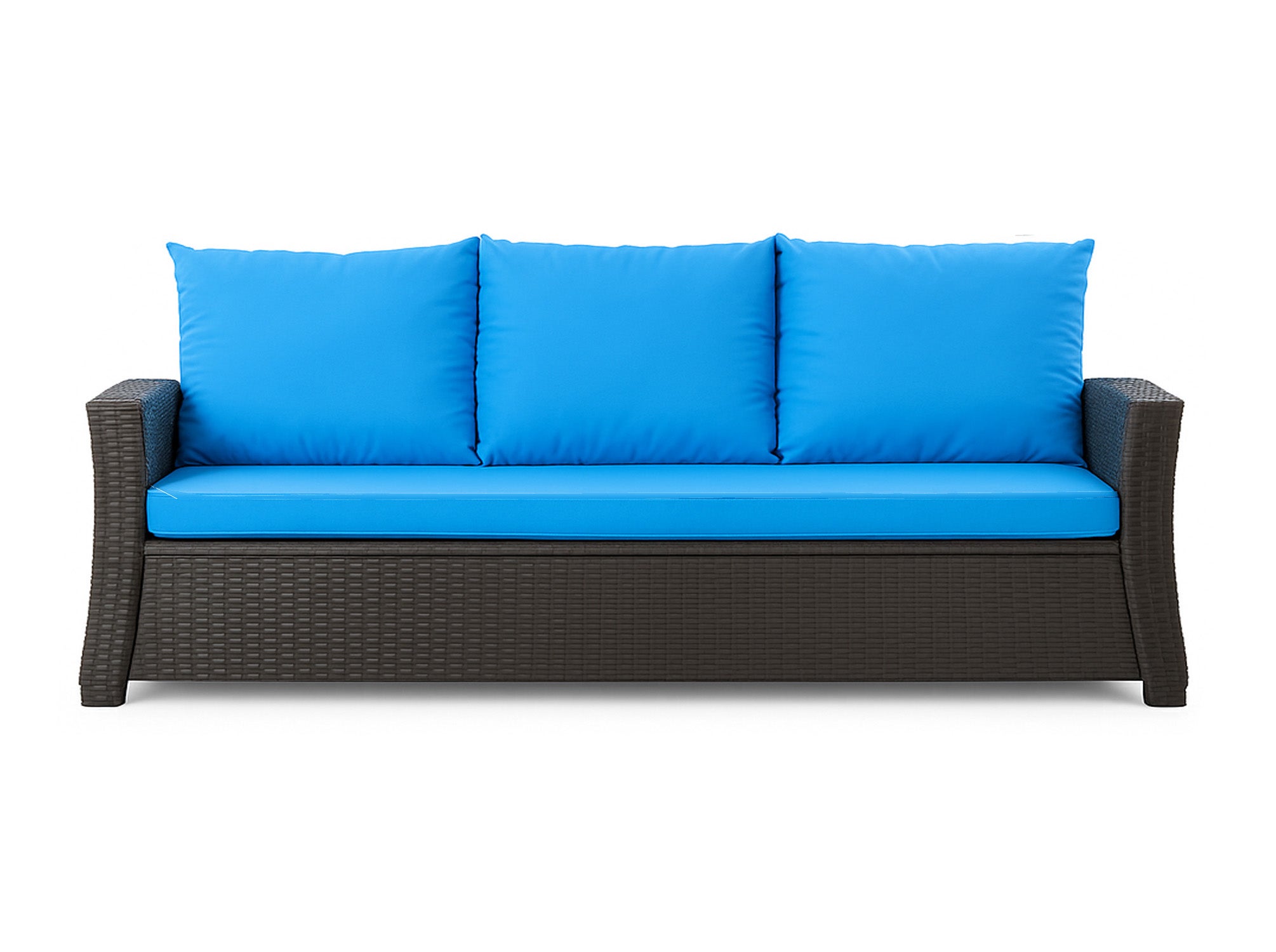 Poduszka ogrodowa na sofę rattanową 160x60x50cm poduszka na meble rattanowe niebieska, poduszka na balkon taras, poduszki na meble ogrodowe