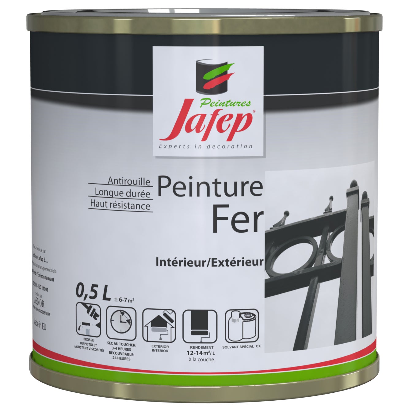 Vernice fer antiruggine nera 0,5l - 2