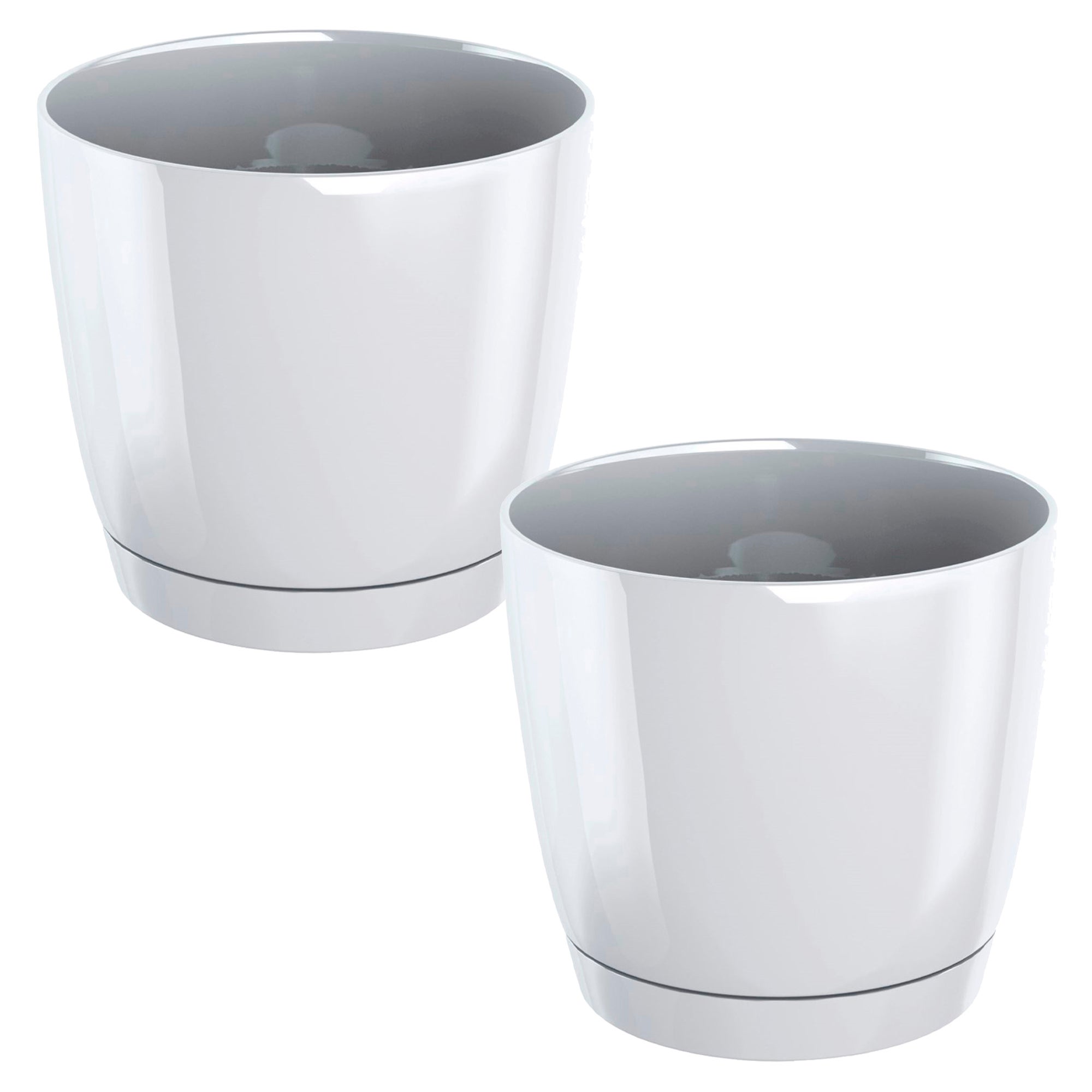 Vaso Rotondo Coubi Prosper Plast DUOP240 - Color Caffè Latte, 24x24x22 Cm, In Plastica Resistente