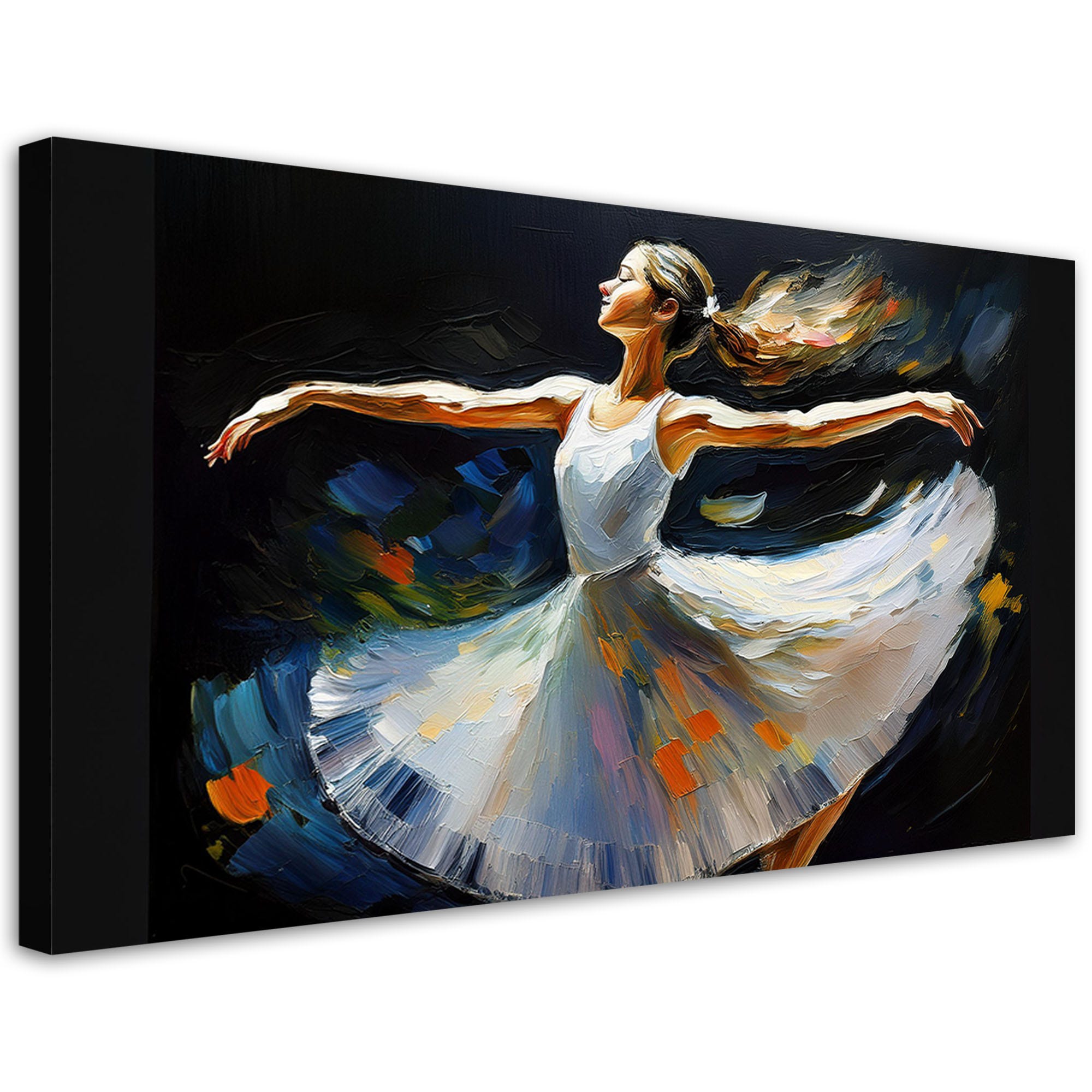 Tableau sur toile Danse de la femme ballerine 80x40 | Leroy Merlin