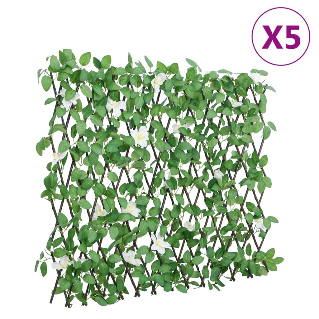 Recinzione Edera Artificiale Anti-UV 355x101 Cm - Pannelli Finta Siepe Per Giardino E Balcone - Decor Verde Privacy - 5