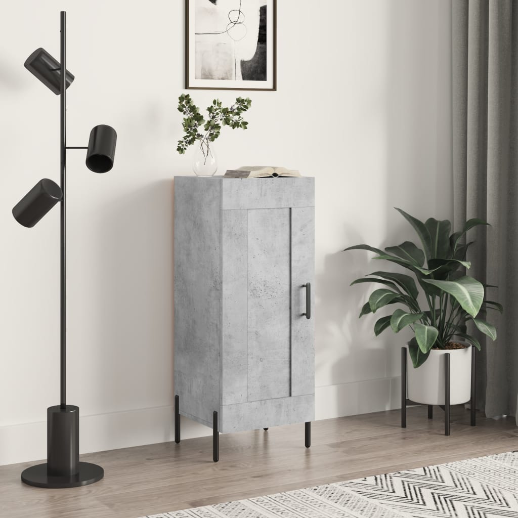 Credenza Moderna In Legno Multistrato Grigio Cemento 34,5x34x90 Cm - VidaXL