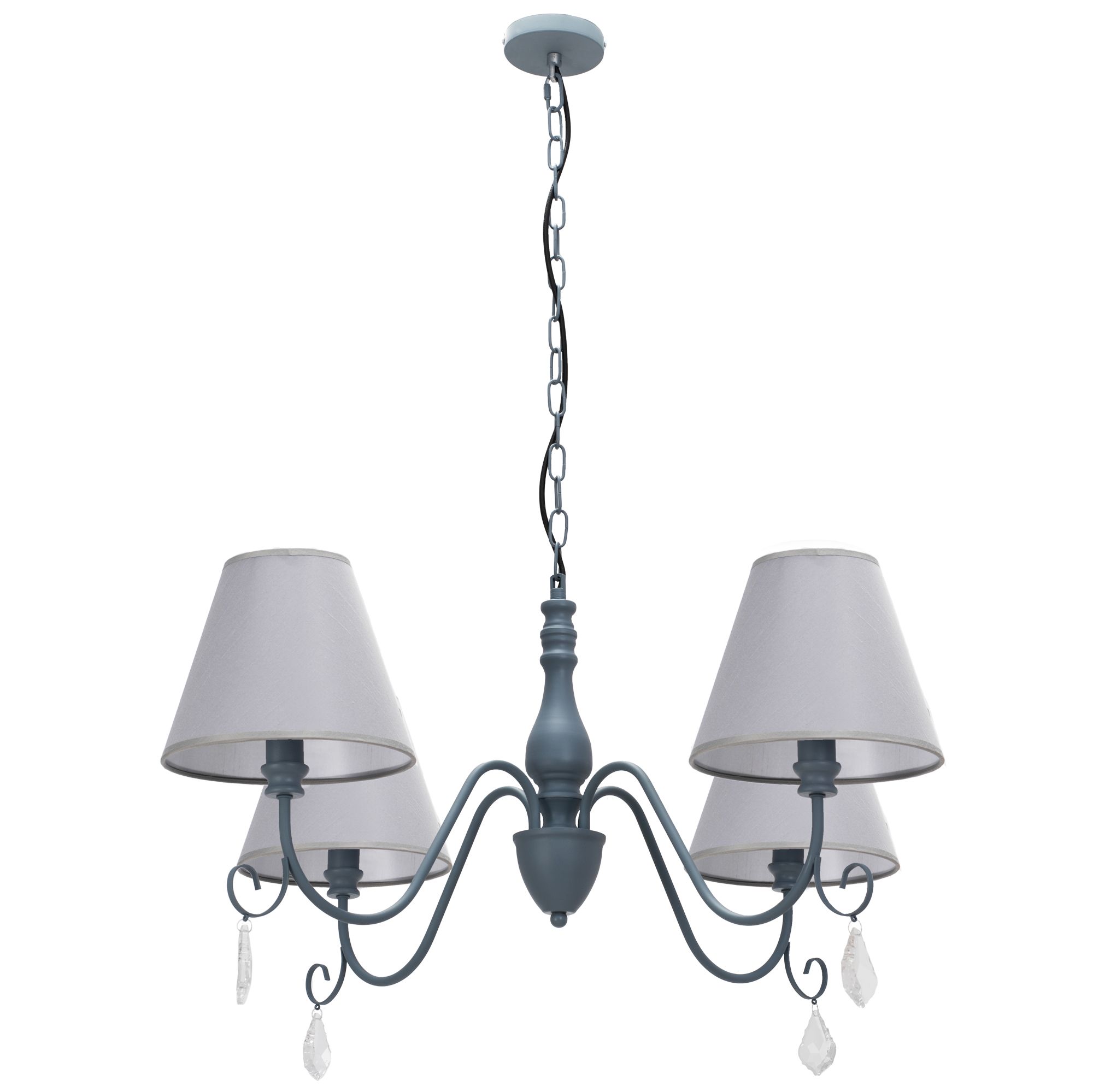 Lampa Sufitowa Wisząca Toolight App991-4Cp Szary